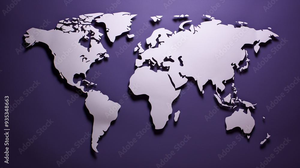 paper crafting style world map paper crafting style world map