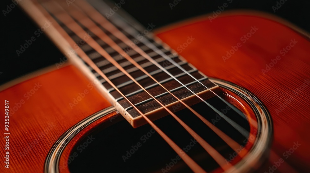 Guitar Strings Alive With Dancing Musical Notes, Rhythm In Every Line Guitar Strings Alive With Dancing Musical Notes, Rhythm In Every Line