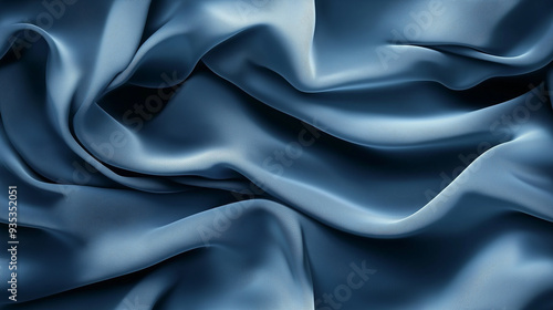 Wallpaper Mural Seamless pattern of flowing silk fabric in soft blue tones, creating an elegant and luxurious tile design. Torontodigital.ca
