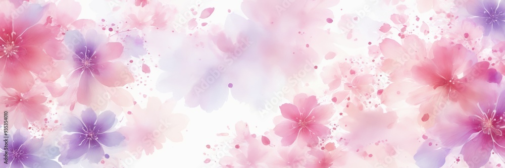 Abstract Floral Background with Vibrant Pink, Purple, and Red Fl Abstract Floral Background with Vibrant Pink, Purple, and Red Fl