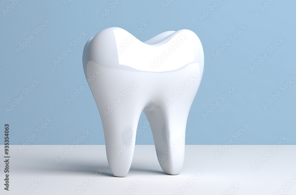 white tooth on a gray background, generative ai white tooth on a gray background, generative ai