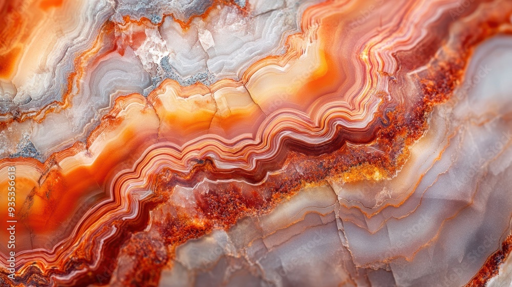 Detailed view of jasper gemstone, showcasing its rich layers of red, orange, and earthy tones. Detailed view of jasper gemstone, showcasing its rich layers of red, orange, and earthy tones.