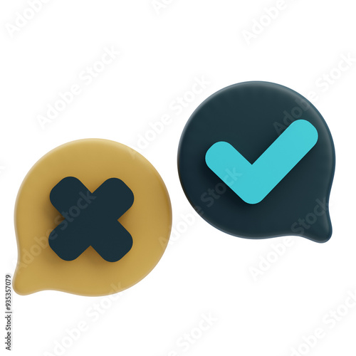 3D Judgment Decision Debate Icons for Justice