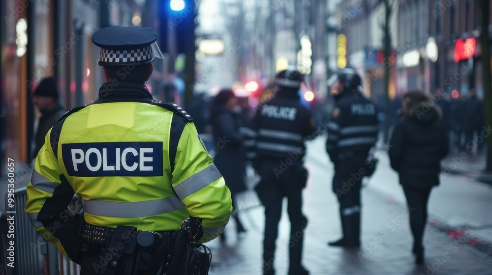 Obraz premium The Police Officers on Duty