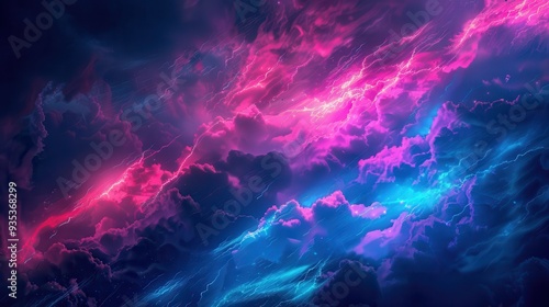 Wallpaper Mural High-Tech Abstract Crossing Lines Over Dark Background. Neon Colored Illuminated Art for Wallpaper, Design, and Banner Torontodigital.ca