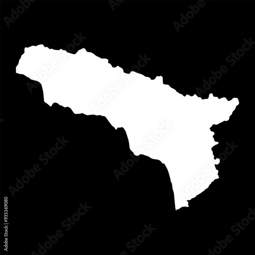 Abkhazia region map, administrative division of Georgia. Vector illustration.