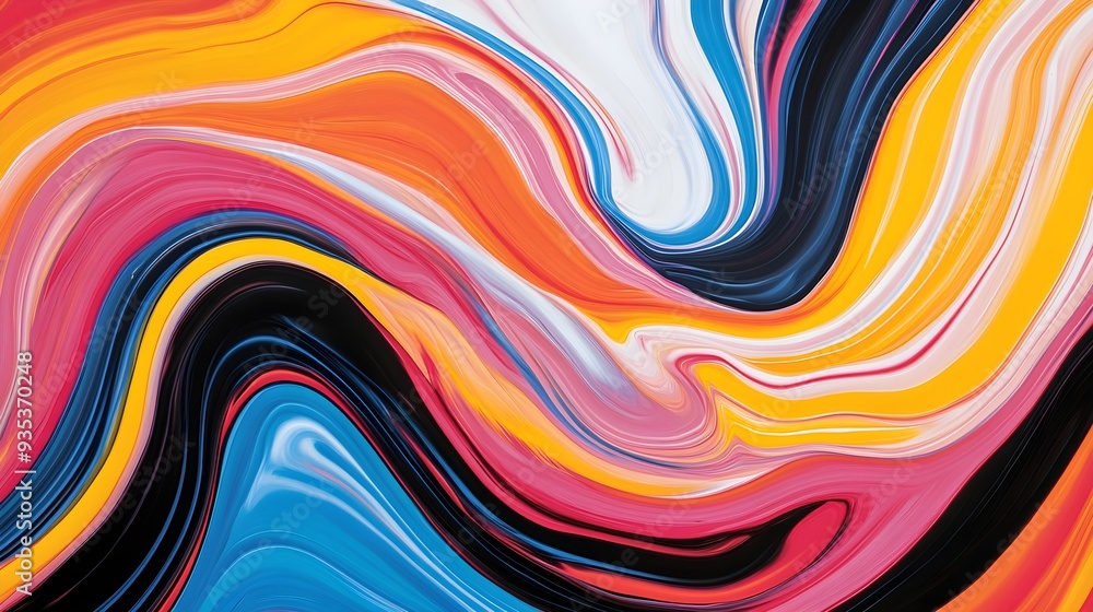 Fototapeta premium Psychedelic art, swirling hues, vibrant patterns