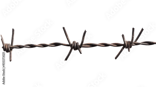 Wallpaper Mural barbed wire isolated on white Torontodigital.ca