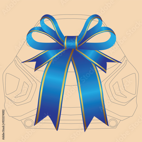 Wholesale giant car blue ribbon for Wrapping and Decorating