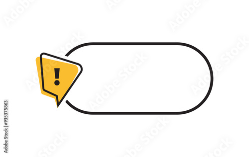 text with exclamation mark on white background	