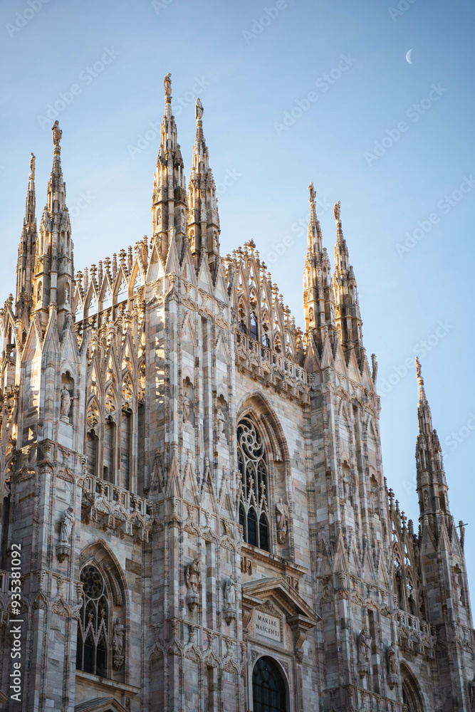 Famous cathedral, church in a clear morning in Milan, Italy, Europe Famous cathedral, church in a clear morning in Milan, Italy, Europe