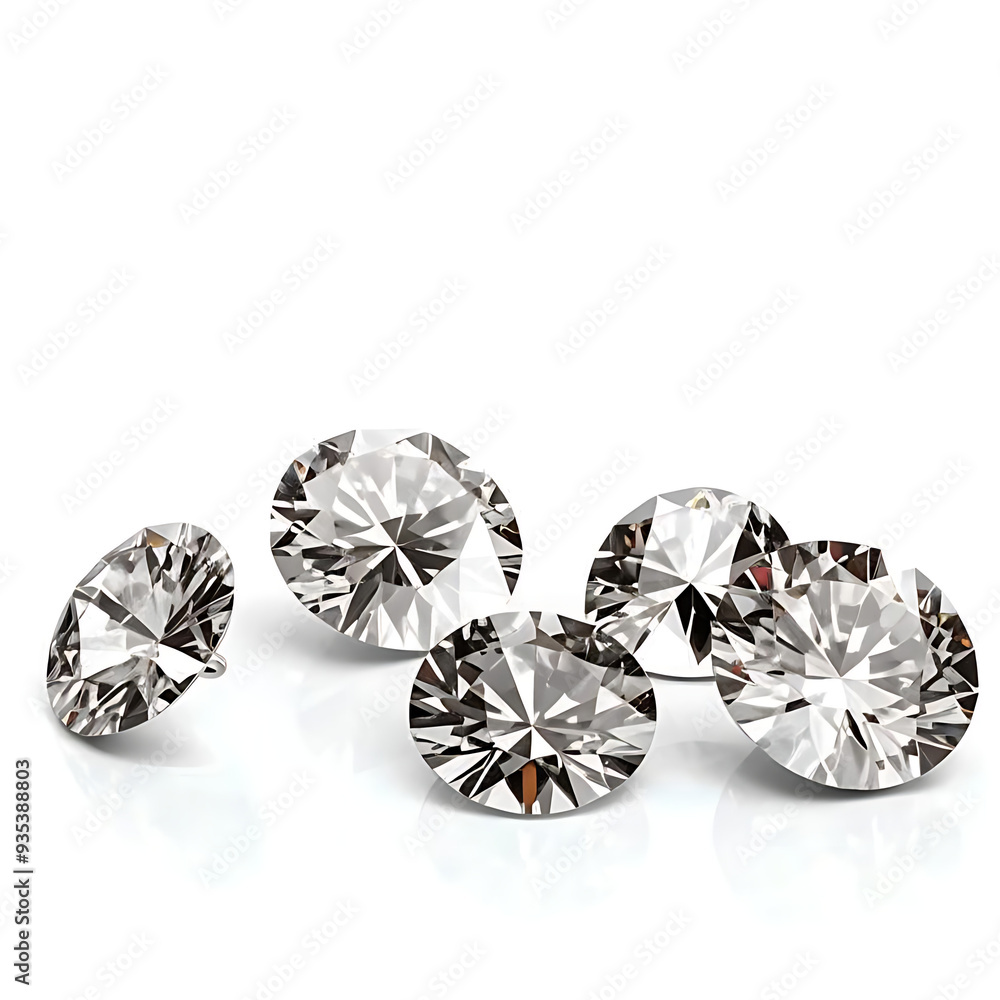 Diamonds on white background Diamonds on white background
