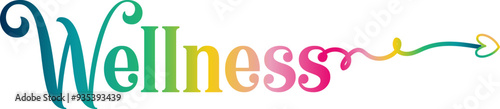 WELLNESS, Gradient text WELLNESS