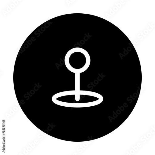 Vászonkép pin solid icon