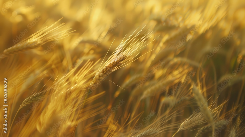 Visualize a field of wheat swaying in the wind, with each stalk's movement shown in slow motion. Visualize a field of wheat swaying in the wind, with each stalk's movement shown in slow motion.