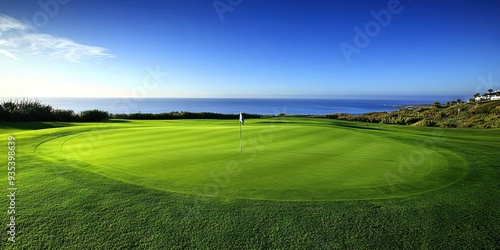 golf course outdoor landscape in a well-kept country club