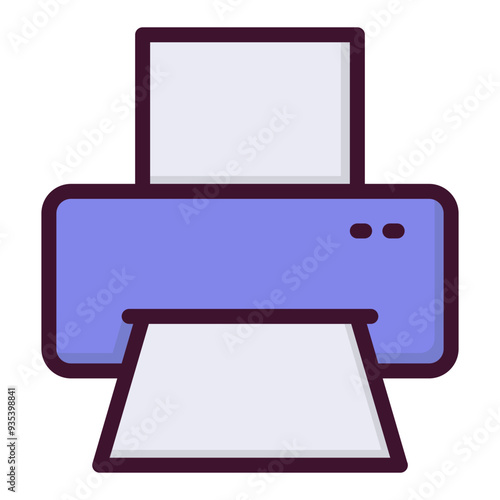 Printer icon. Electronic device icon in flat style