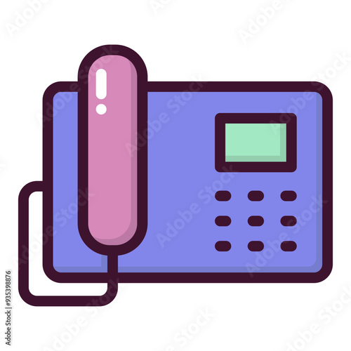 Telephone icon. Electronic device icon in flat style