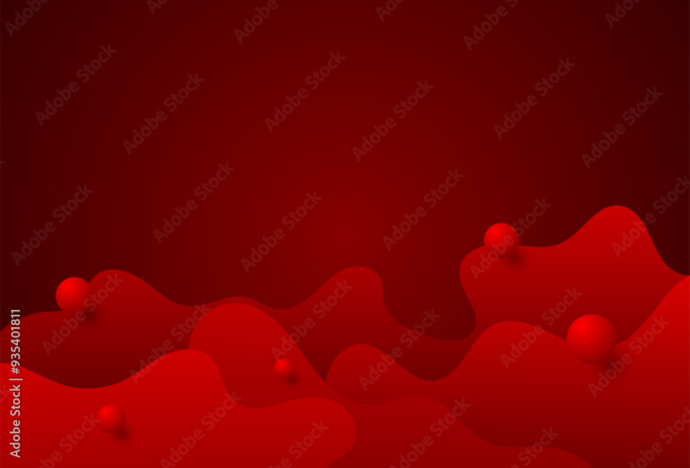 Modern Red Liquid Frame Background With Geometric Circle Shape. Cosmetic Wallpaper. Beauty Banner. Vector Illustration. Backdrop Modern Red Liquid Frame Background With Geometric Circle Shape. Cosmetic Wallpaper. Beauty Banner. Vector Illustration. Backdrop