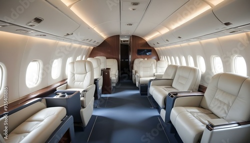 Clean airplane interior