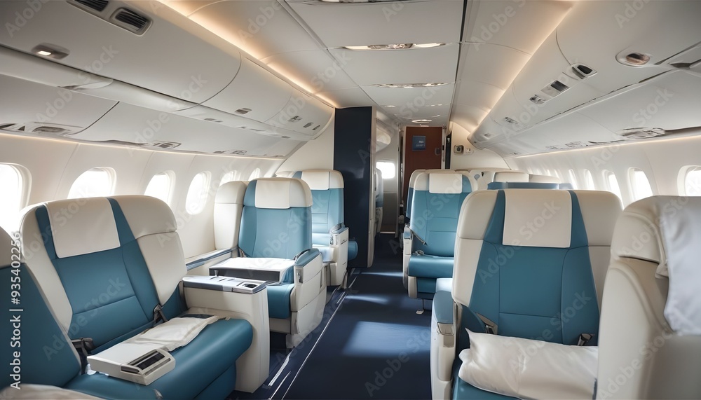 Clean airplane interior Clean airplane interior