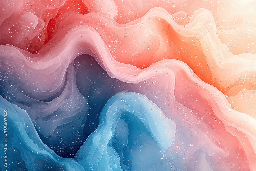 Obraz premium Imagine prompt a high professional quality abstract watercolor background seamless pattern. In light pastel tones featuring soft splashes and subtle alcohol ink effect