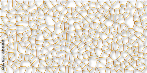 Abstract golden hexagon graphic ornament. arabian Stylish Seamless pattern on white background. Creative design. Design for book, notebook and calendar covers. high quality textile design, vector .	