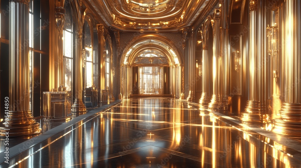 Obraz premium Golden Hallway.