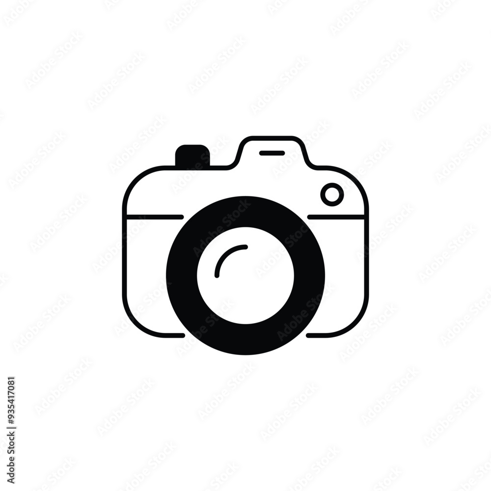 Camera icon design with white background stock illustration Camera icon design with white background stock illustration