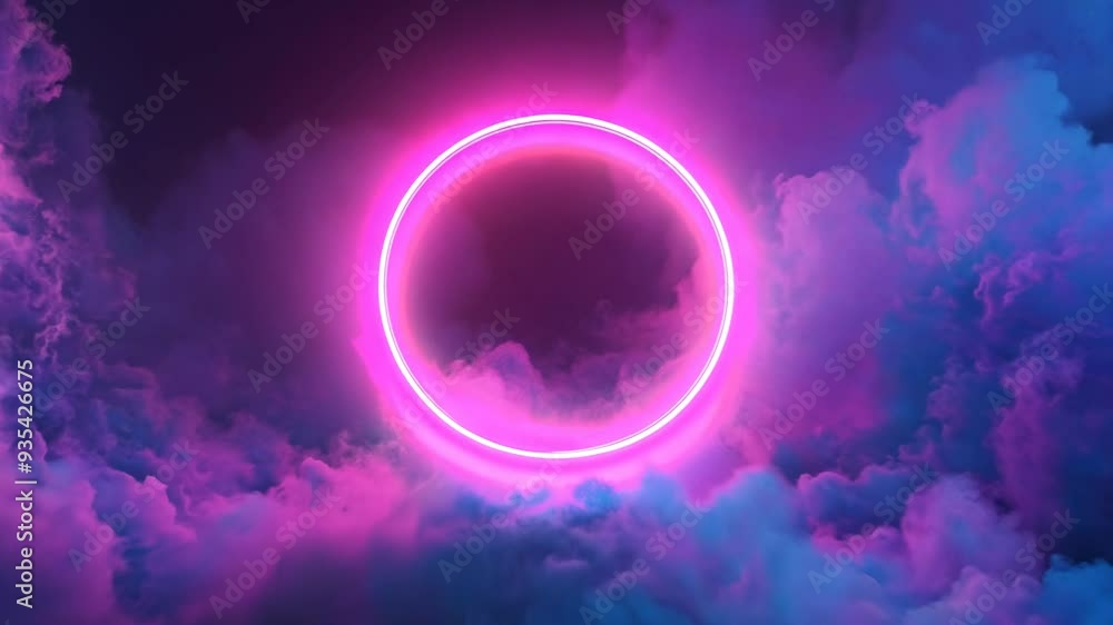 Neon Circle amidst Clouds Neon Circle amidst Clouds