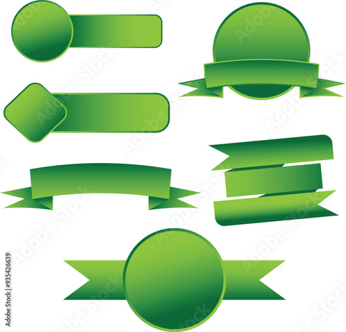 Ribbon Shape Badge
