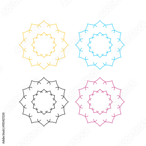SPA WELLNESS AYURVEDA MASSAGE RESORT ZEN MEDITATION SIGN SYMBOL LOGO ISOLATED ON WHITE VECTOR