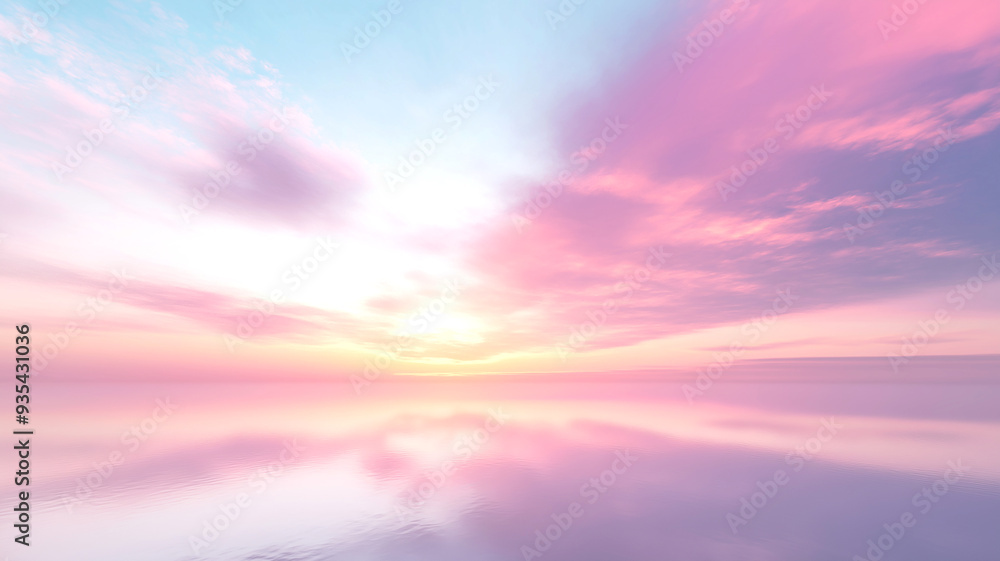 Fototapeta premium 水面に映る夕焼け