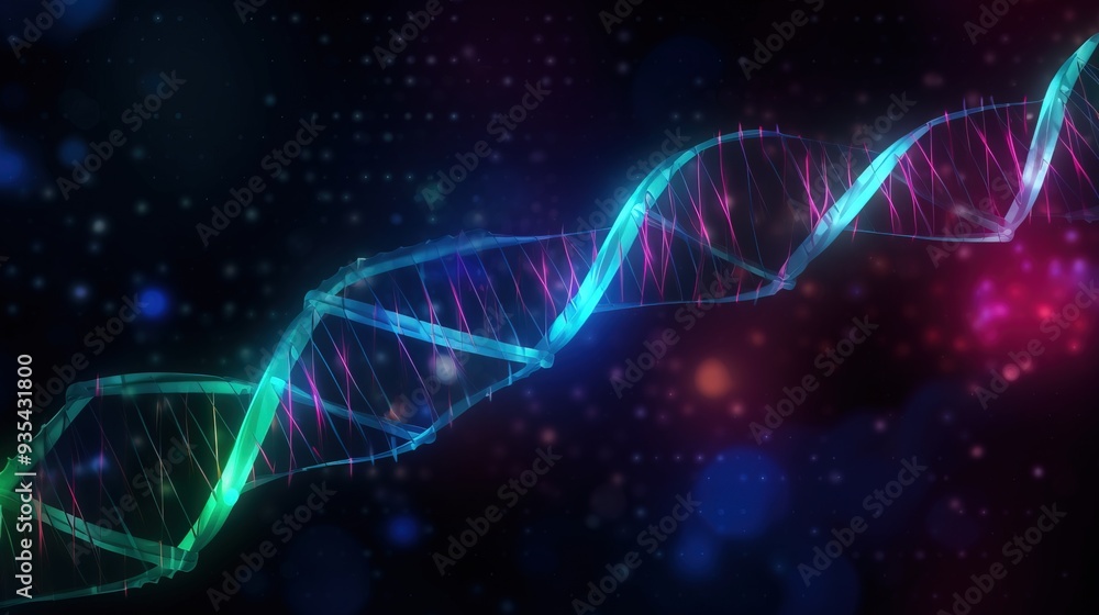 Human structure of DNA, researches of chromosomes. AI generated. Human structure of DNA, researches of chromosomes. AI generated.