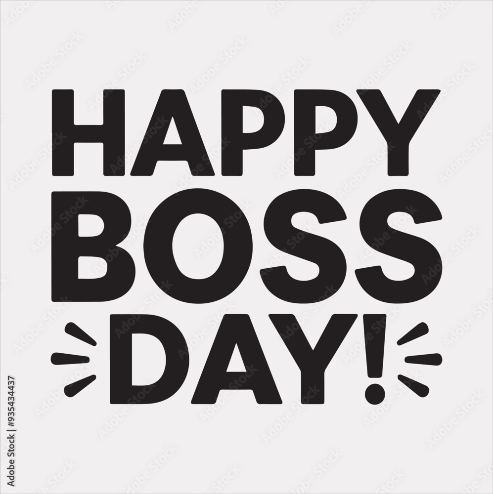 Boss's Day Vector silhouette illustration icon on a white background Boss's Day Vector silhouette illustration icon on a white background