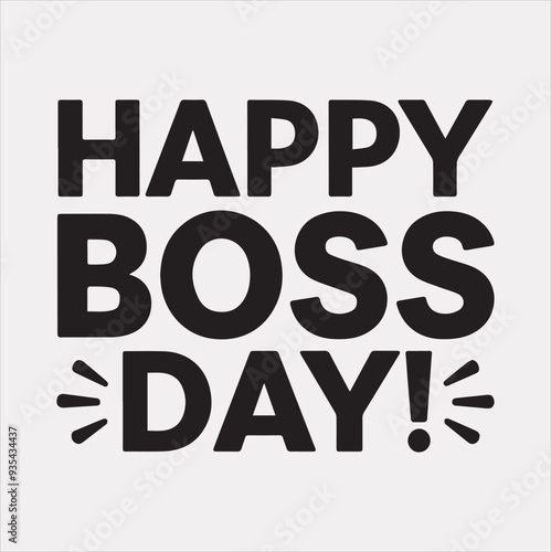 Boss's Day Vector silhouette illustration icon on a white background