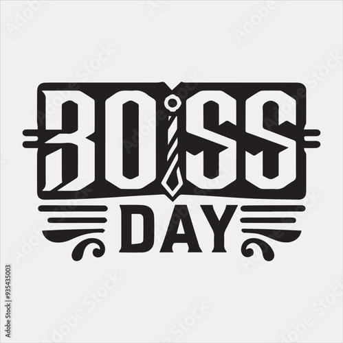 Boss's Day Vector silhouette illustration icon on a white background