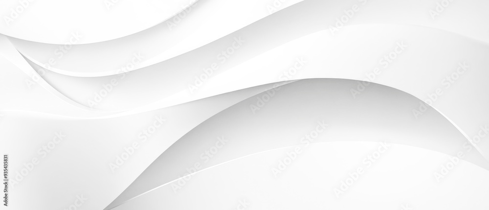 White abstract waves wave papercut overlapping 3d paper texture background banner for presentation design or business illustration White abstract waves wave papercut overlapping 3d paper texture background banner for presentation design or business illustration