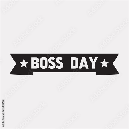 Boss's Day Vector silhouette illustration icon on a white background