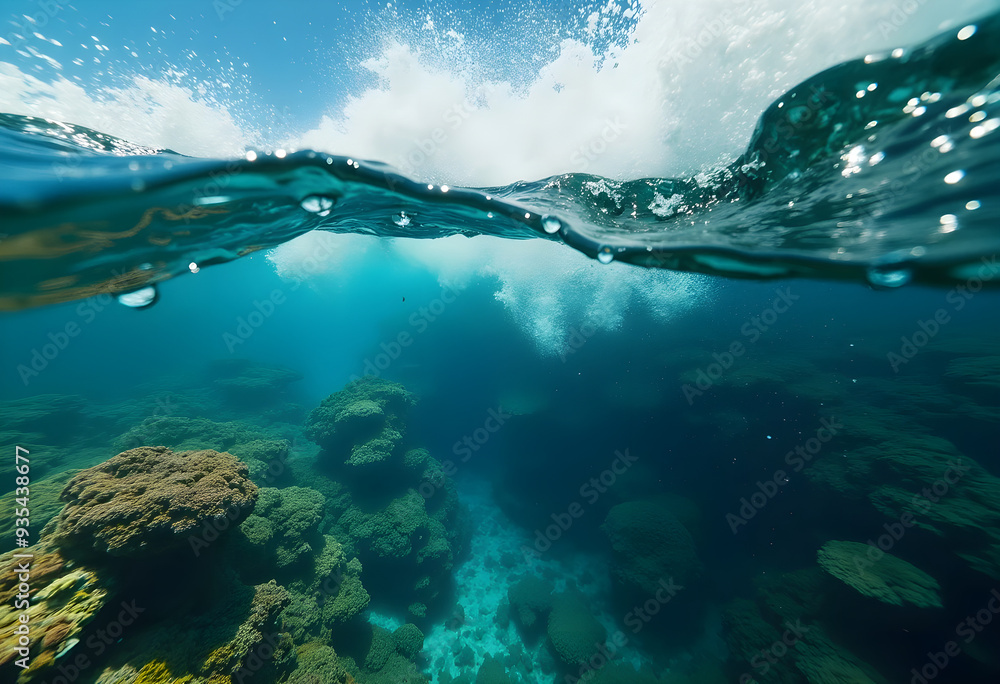Vibrant Coral Reef Ecosystem, Underwater Paradise Teeming with Colorful Marine Life and Diverse Aquatic Species Vibrant Coral Reef Ecosystem, Underwater Paradise Teeming with Colorful Marine Life and Diverse Aquatic Species