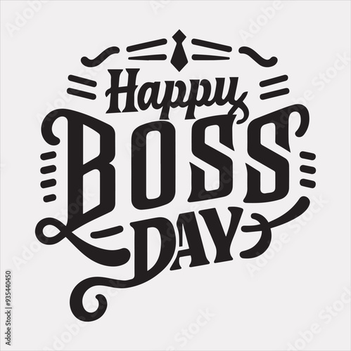 Boss's Day Vector silhouette illustration icon on a white background