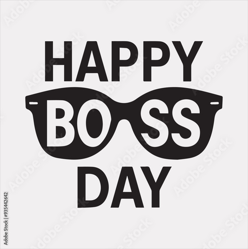 Boss's Day Vector silhouette illustration icon on a white background