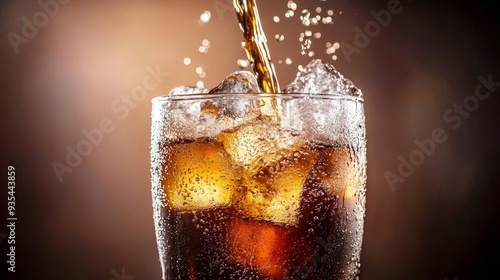 Wallpaper Mural An image of cola drink liquid pouring into a glass. Torontodigital.ca