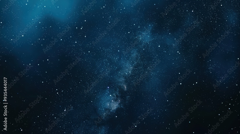 Fototapeta premium Dark blue night sky with stars