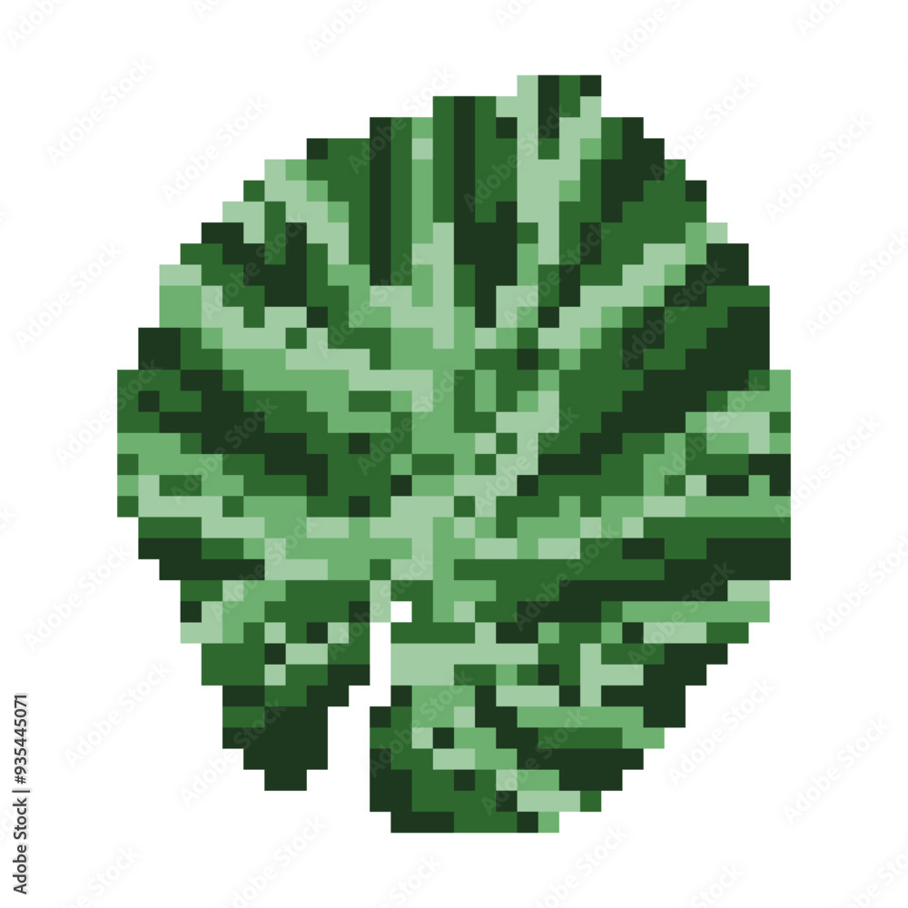 Fototapeta premium nature leaf plant pixel art