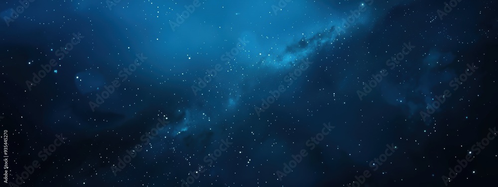 Naklejka premium Dark blue night sky with stars