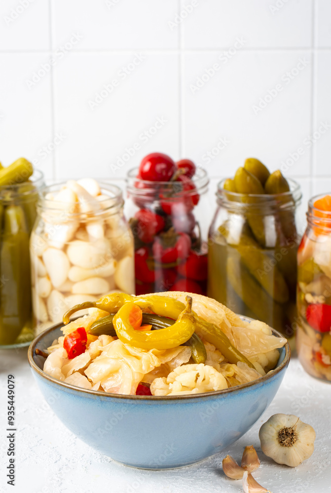Homemade mixed vegetable pickles for winter Homemade mixed vegetable pickles for winter