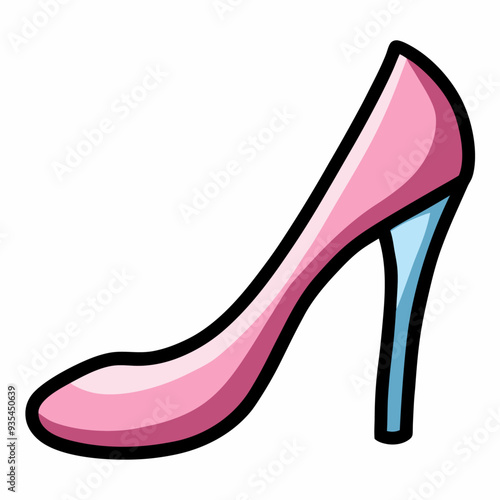 Women Shoe Hand Drawn Doodle Icon on a isolated white background (1)