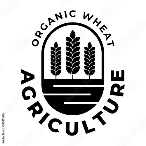 wheat / grain icon vector logo design template