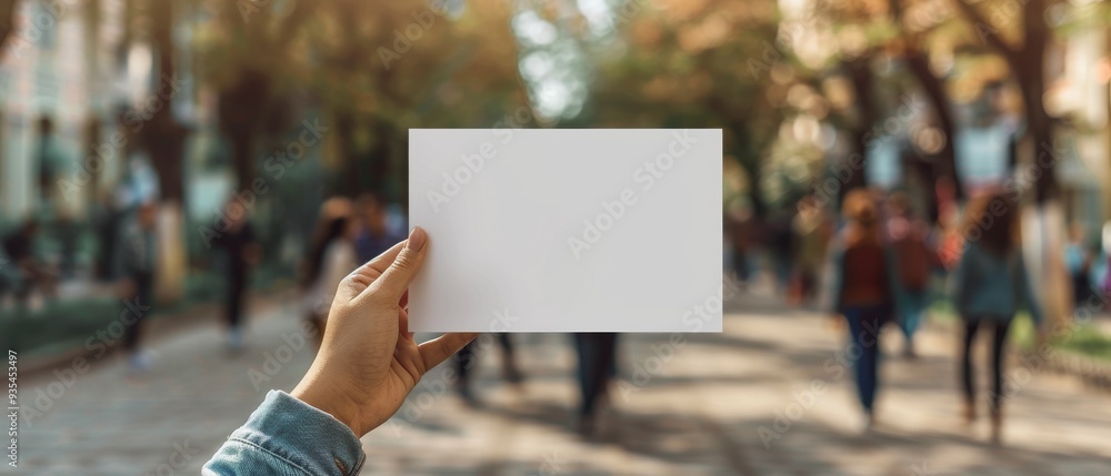 A mockup of a blank flyer being distributed on a college campus. Perfect for showcasing your design on a realistic setting. A mockup of a blank flyer being distributed on a college campus. Perfect for showcasing your design on a realistic setting.
